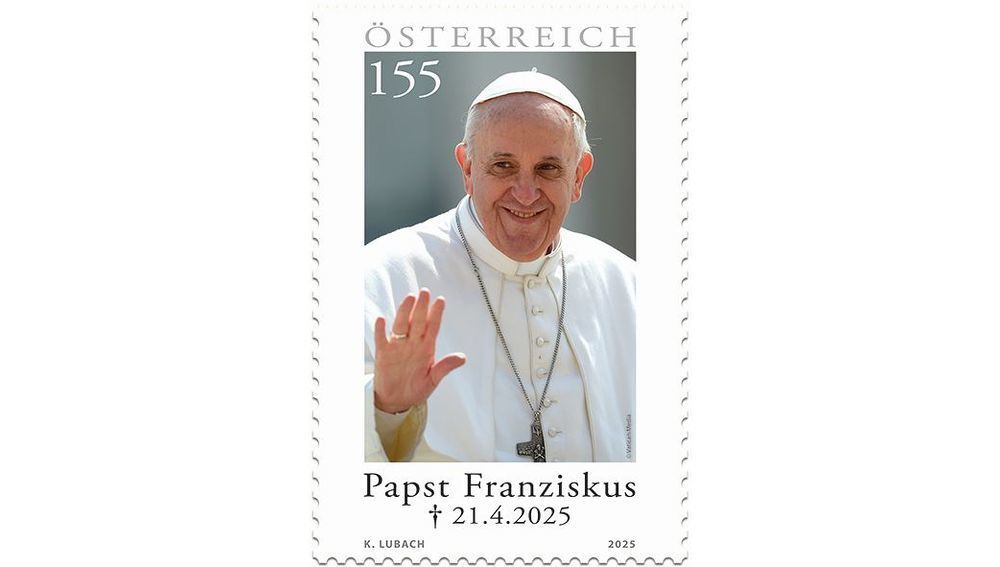 Sonderbriefmarke zum Tod von Papst Franziskus