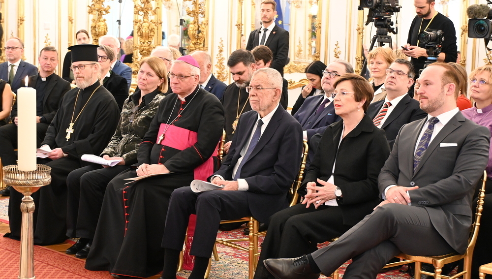 'Stunde für den Frieden' mit Kirchen und Religionsgesellschaften auf Einladung von Bundespräsident Van der Bellen (25.1.2024)