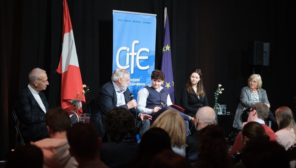 Michael Landau, Franz Fischler, Sarah Emminger und Eva Lichtenberger diskutierten im Wiener WUK über die Zukunft der EU