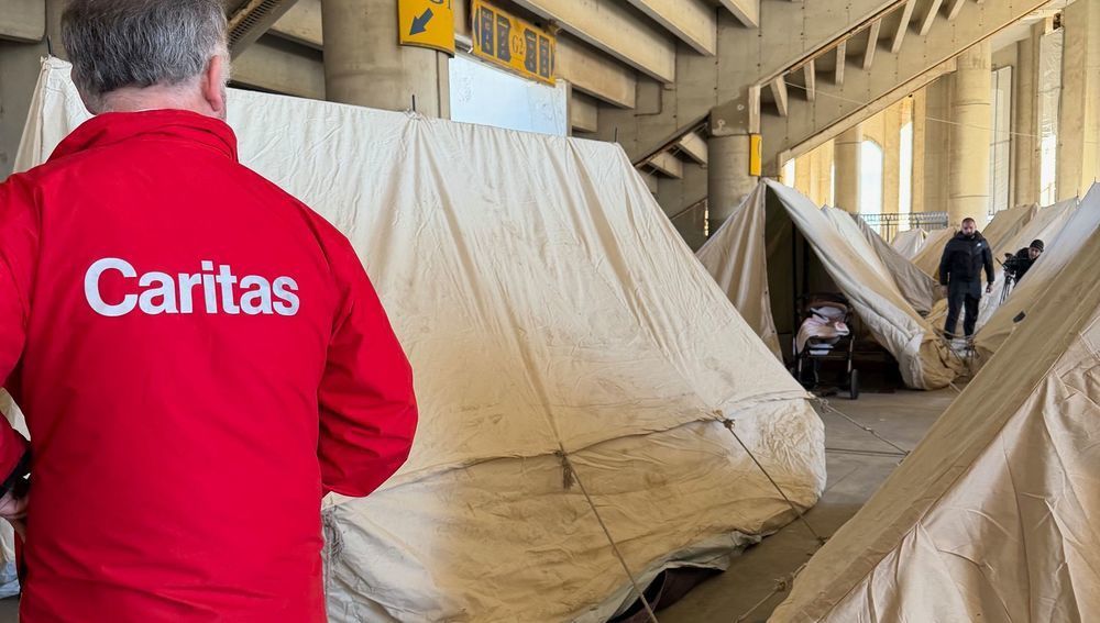 Caritas-Auslandshilfechef Andreas Knapp in Flüchtlingsunterkunft im Libanon