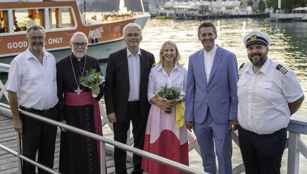Prozession zu Mariä Himmelfahrt (15. August) 2025 mit Bischof Josef Marketz (2. v.l.)