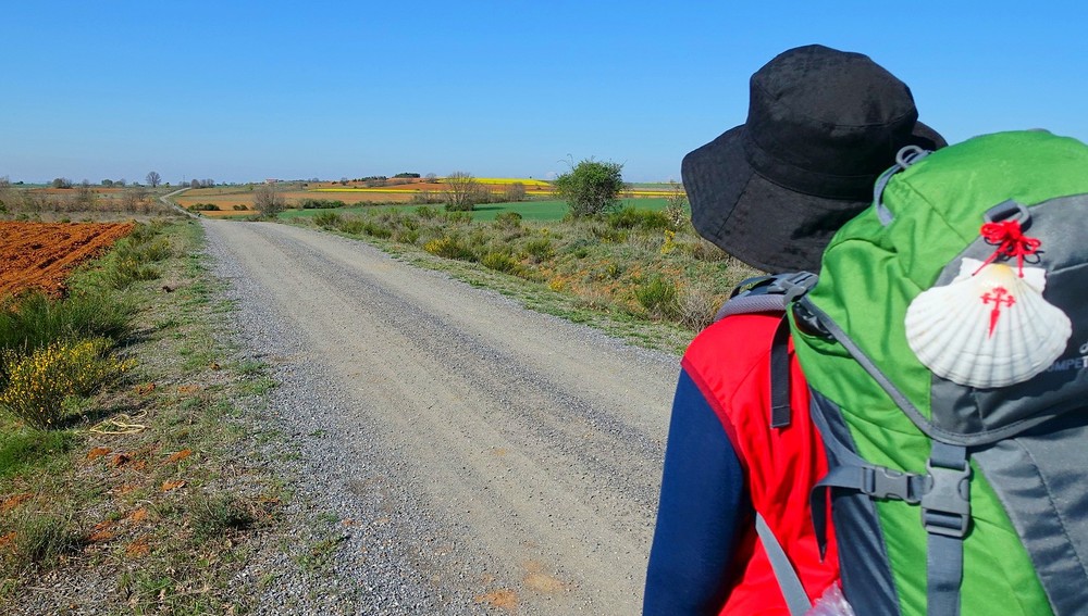 Pilger auf dem Camino de Santiago