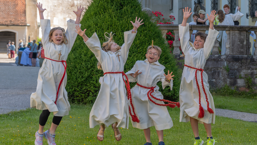 Ministrant*innen aus Kirchdorf an der Krems bei Ministrant*innen-Tag 2025 der Diözese Linz