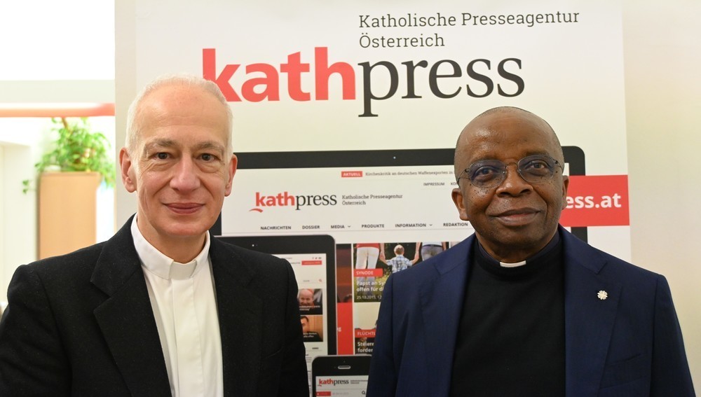 Caritas Europa Präsident Michael Landau und Caritas Afrika Präsident Pierre Cibambo