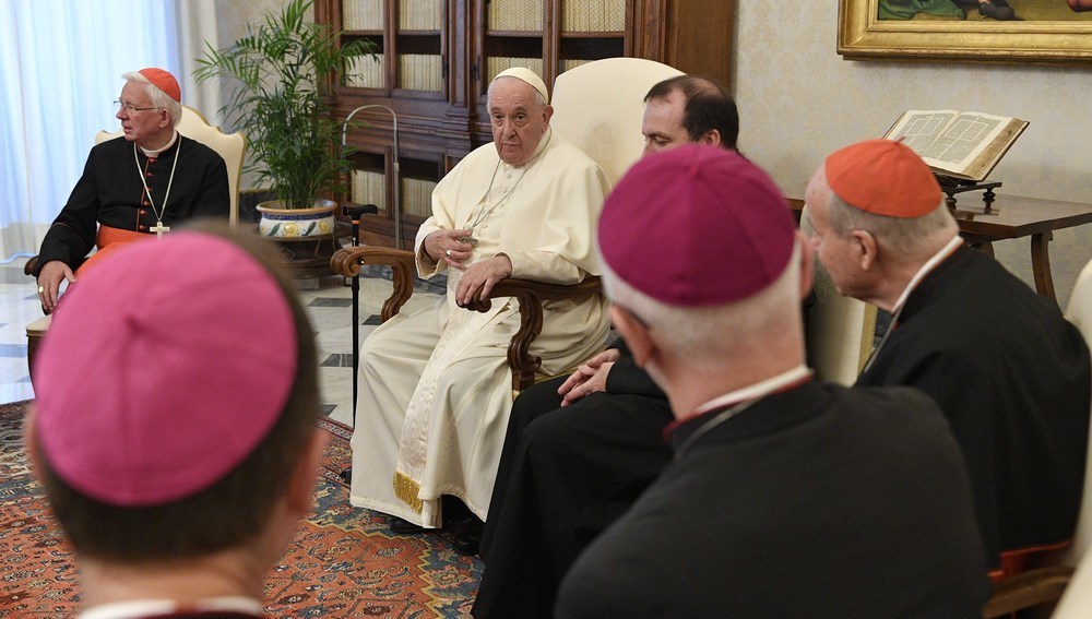 Papst im Gespräch mit Bischöfen aus Österreich