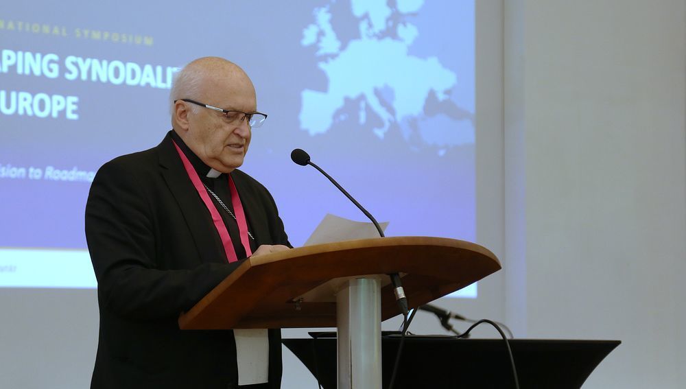 Kardinal Ladislav Nemet beim Internationalen Symposium 'Shaping Synodality in Europa - von der Vision zur Roadmap' am 14. September 2026 in Puchberg bei Wels