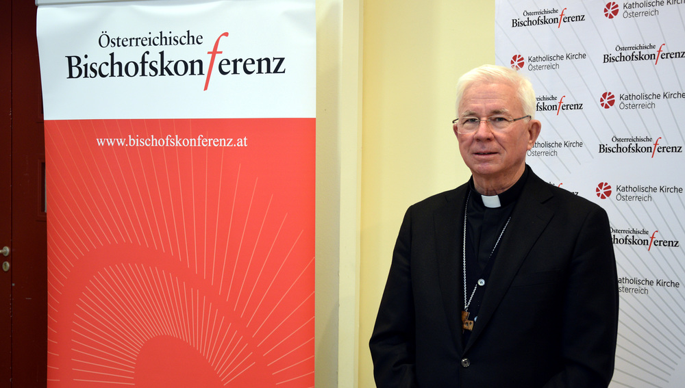 Pressekonferenz zum Ende der Herbstvollversammlung der Bischofskonferenz am 13. November 2020 in Wien mit Erzbischof Franz Lackner