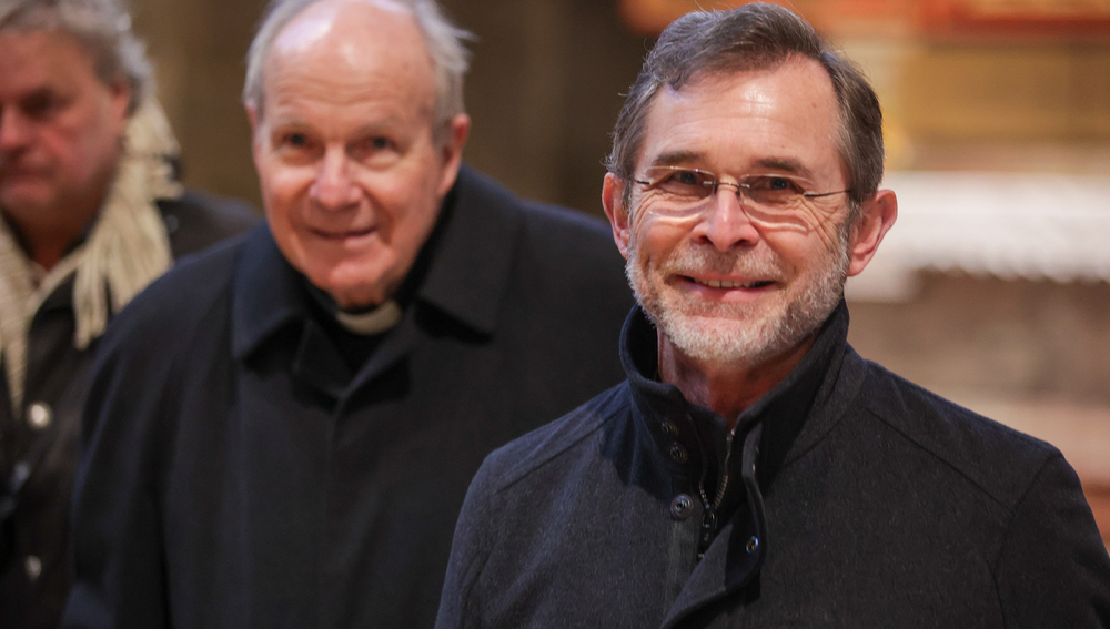 Administrator Josef Grünwidl und Kardinal Schönborn am 22. Jänner 2025 im Wiener Stephansdom