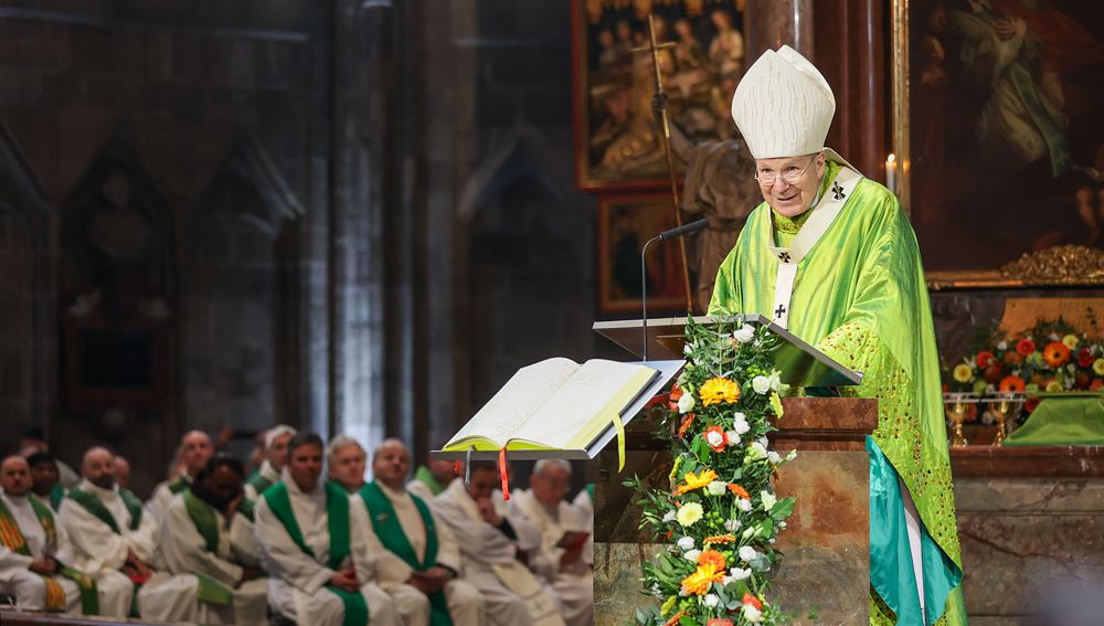 Kardinal Schönborn predigt beim Dankgottesdienst zu seinem 80. Geburtstag am 18.1.2025 im Wiener Stephansdom