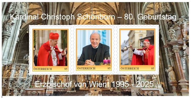 Sonderbriefmarkenblock Kardinal Christoph Schönborn