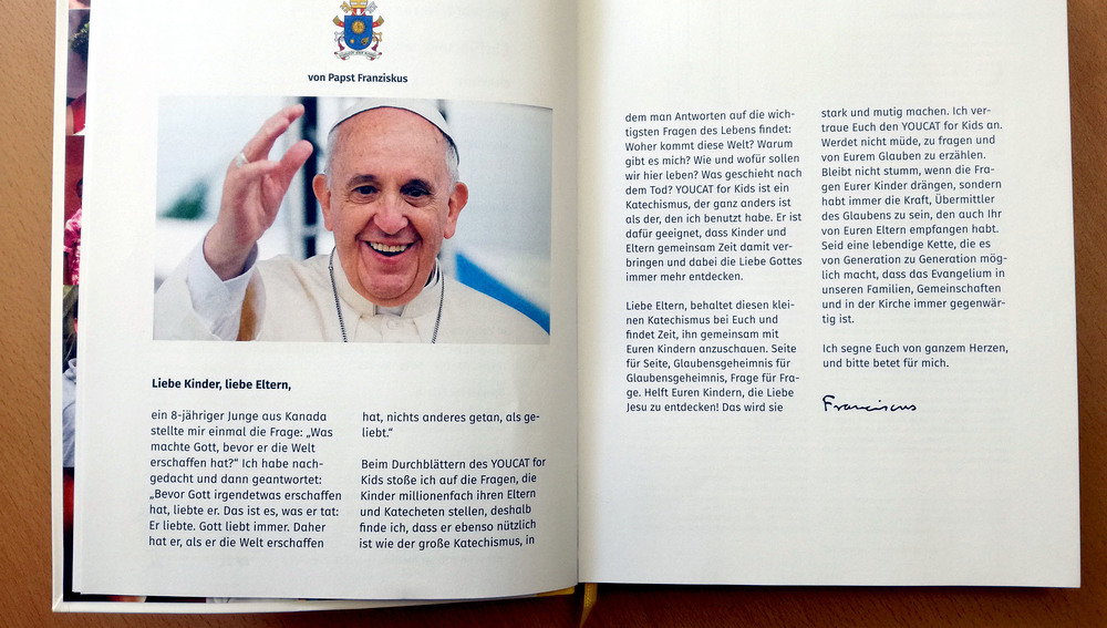 Vorwort von Papst Franziskus im Kinderkatechismus 'Youcat for Kids'