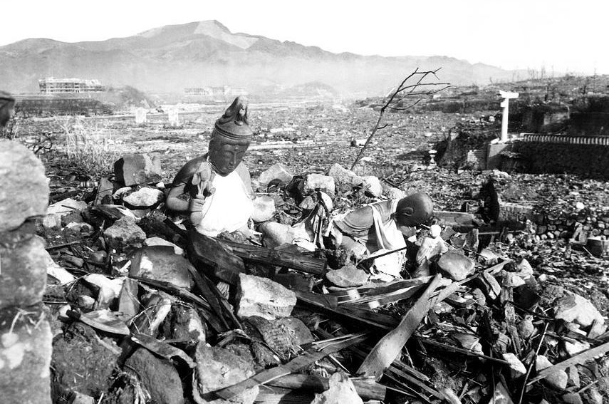 Nagasaki nach dem Atombomben-Abwurf 1945
